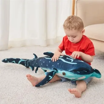 Beeyybuy 40-Inch Hammerhead Shark Plush Toy for All Ages