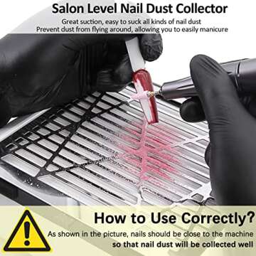 AONOLOVO Nail Dust Collector for Clean Nail Treatments