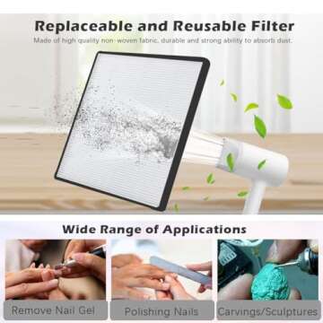 AONOLOVO Nail Dust Collector for Clean Nail Treatments