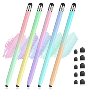 StylusHome 5 Pack Dual-end Stylus Pens - High Sensitivity for All Touch Screens