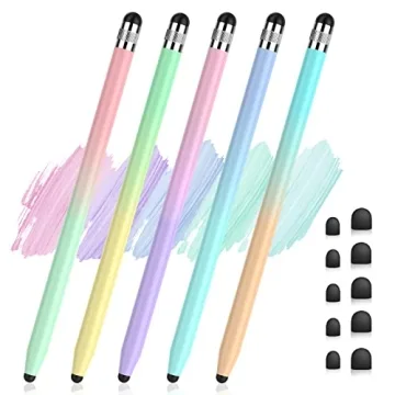 StylusHome 5 Pack Dual-end Stylus Pens - High Sensitivity for All Touch Screens