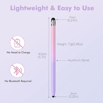 StylusHome 5 Pack Dual-end Stylus Pens High Sensitivity Touch Screens