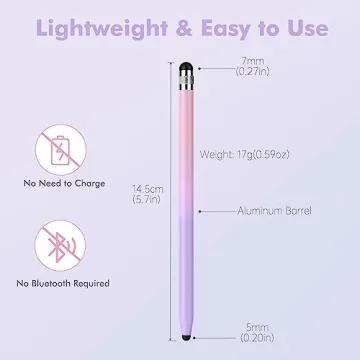StylusHome 5 Pack Dual-end Stylus Pens High Sensitivity Touch Screens