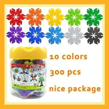 QUN XING Building Toys Stem Toys 300PCS Big Size Interlocking Creative Educational Building Blocks Set Classroom Must Haves Manipulatives for Preschool for Teacher Boys and Girls Kids Ages 4-8