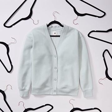 Amazon Basics Slim, Velvet, Non-Slip Sturdy Suit Clothes Hangers, Pack of 30, Black/Rose Gold