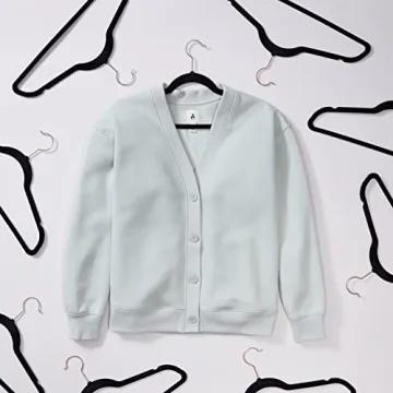 Amazon Basics Slim, Velvet, Non-Slip Sturdy Suit Clothes Hangers, Pack of 30, Black/Rose Gold