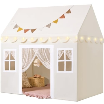 Tiny Land Play Tent with Padded Mat & LED Lights - Imaginative Playhouse for Kids