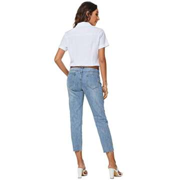 Elegant Women’s Short Sleeve Button Down Shirt for Work