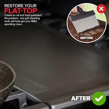 Modern Innovations 25-Piece Griddle Cleaning Kit, 20 Scouring Pads, 3 Grill Bricks, 1 Indoor Grill Scraper, 1 Handle, Pumice Stone Brick, Blackstone & Weber Compatible BBQ Flat Top Cleaner Accessories