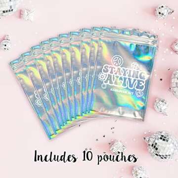 Stayin' Alive Bachelorette Party Hangover Kits (10 Pack) | Last Disco Hangover Kit Bags | Bachelorette Recovery Kit | 21st Birthday Hangover Kits I Bachelorette Survival Kit