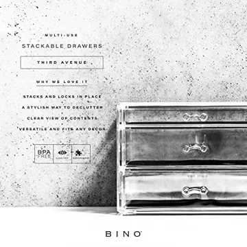 BINO Acrylic Makeup Drawer Organizer | Elegant & Versatile