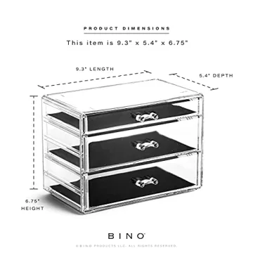 BINO Acrylic Makeup Drawer Organizer | Elegant & Versatile