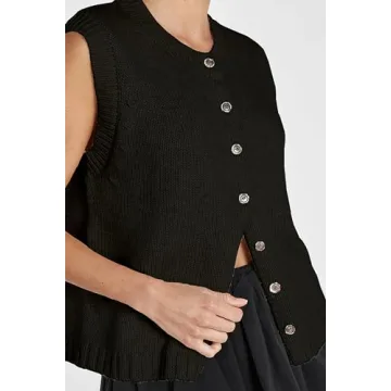 Cioatin Summer Knit Sweater Vest Stylish Casual Wear