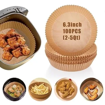 Fondpen Air Fryer Liners for Ninja Air Fryer,100 Pcs Disposable AirFryer Liners Parchment Paper Shee...