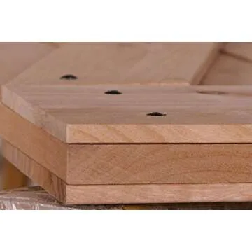 LUBANN 28 in. x 84 in. Rustic British-Brace Hardwood Barn Door Unfinished Knotty Alder Solid Wood Barn Door Slab