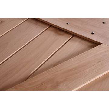 LUBANN 28 in. x 84 in. Rustic British-Brace Hardwood Barn Door Unfinished Knotty Alder Solid Wood Barn Door Slab