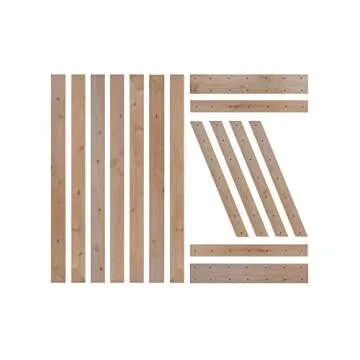 LUBANN 28 in. x 84 in. Rustic British-Brace Hardwood Barn Door Unfinished Knotty Alder Solid Wood Barn Door Slab