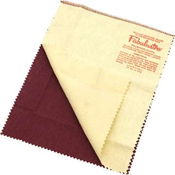 Fabulustre Jewelry Polishing Cloths 9" x 11" - Xtra Soft for All Metals & Stones