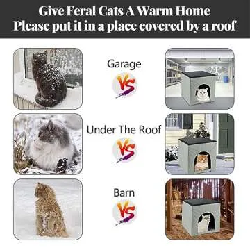 Foldable Heated Cat House - Waterproof & Adjustable Temperature
