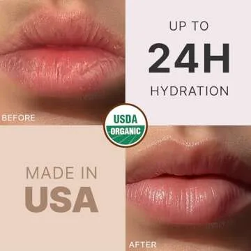 USDA Organic Lip Balm - USA Made & All Natural 4 Pack Multi Flavor Lips Moisturizer, Valentines Day ...