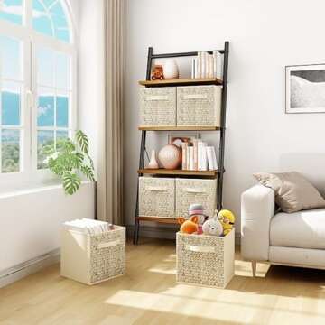 Wisdom Star 6 Pack Foldable Fabric Storage Cubes for Home Organization