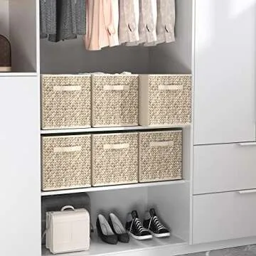 Wisdom Star 6 Pack Fabric Storage Cubes for Organizing