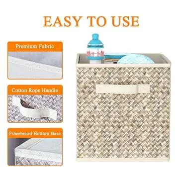 Wisdom Star 6 Pack Fabric Storage Cubes for Organizing
