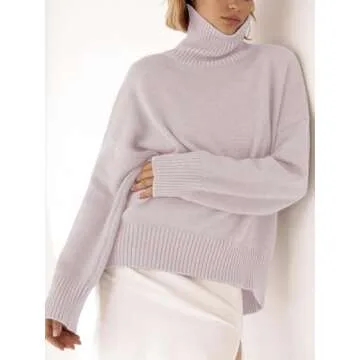 YKR Women's Turtleneck Chunky Sweater - Cozy Fall Fashion