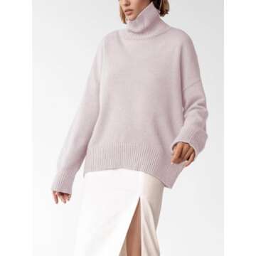 YKR Women's Turtleneck Chunky Sweater - Cozy Fall Fashion