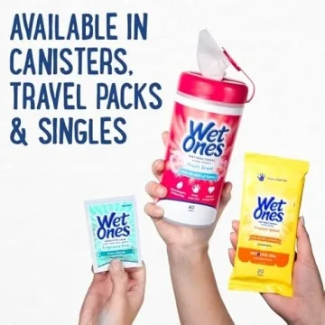 Wet Ones Sensitive Antibacterial Wipes 100 Count Travel Pack