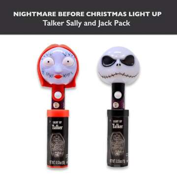 Nightmare Before Christmas Halloween Candy Variety 2 Pack with Jack Skellington and Sally