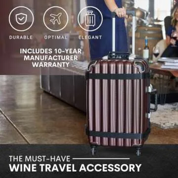 VinGardeValise® The Original Wine Suitcase – 12-Bottle Travel Luggage, TSA-Approved, Durable Hard...