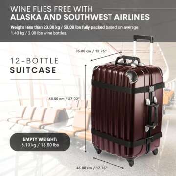 VinGardeValise 12-Bottle Wine Travel Suitcase for Enthusiasts