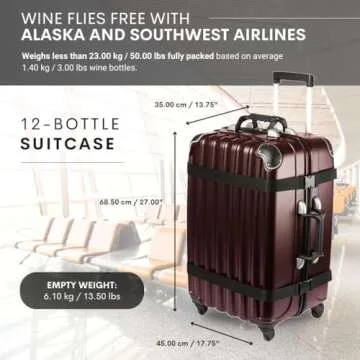 VinGardeValise 12-Bottle Wine Travel Suitcase for Enthusiasts