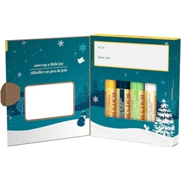 Burt's Bees Christmas Gift Set, 4 Assorted Lip Balms