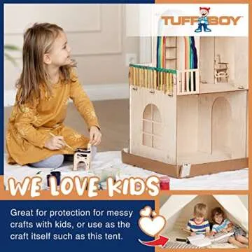 TuffBoy 4X12 ft Canvas Drop Cloth for Painting Protection