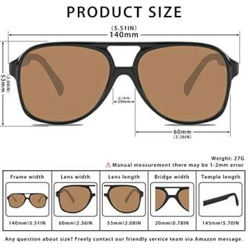 Stylish YDAOWKN Retro Aviator Sunglasses for All