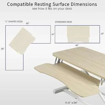VIVO Height Adjustable Sit Stand Desk Converter