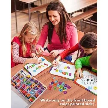 Coogam Magnetic Letters 234 Pcs, Uppercase Lowercase Foam Alphabet ABC Fridge Magnets, Educational Toy Set for Classroom Kids Learning Spelling with Magnetic Board and Storage Box