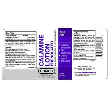 Humco Calamine Lotion for Skin Relief - Family Friendly
