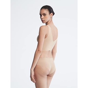 Calvin Klein Women’s Soft Invisibles V Neck Bra -bare, M