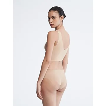 Calvin Klein Women’s Soft Invisibles V Neck Bra -bare, M