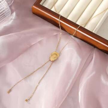 MQV Country Concert Cowboy Cowgirl Hat Halloween Costume Pendant Necklace Adjustable Dainty Gold Plated Western Glam Rodeo Boots Country Minimal Jewelry Gift