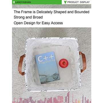 LANGYASHAN Square Storage Baskets Stylish Toy Organizer