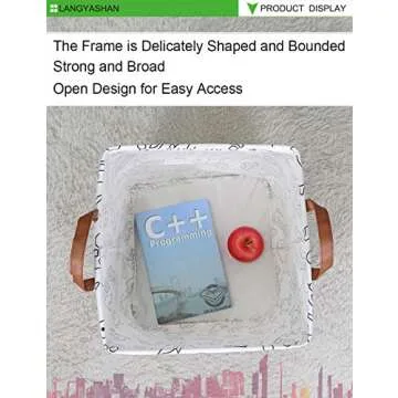 LANGYASHAN Square Storage Baskets Stylish Toy Organizer