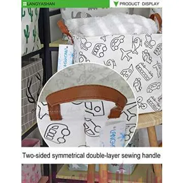 LANGYASHAN Square Storage Baskets Stylish Toy Organizer