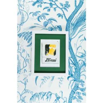 FURBISH Travel Wall Art Print - Miami Matchbook - Aesthetic Wall Decor, Modern Wall Art, Preppy Room...