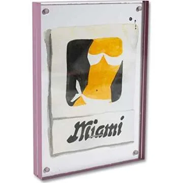 FURBISH Travel Wall Art Print - Miami Matchbook - Aesthetic Wall Decor, Modern Wall Art, Preppy Room Decor for Living Room, Bedroom - Florida Poster (5X7, Unframed)