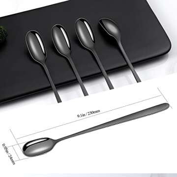 Durable Stainless Steel Iced Tea Spoons Set of 6