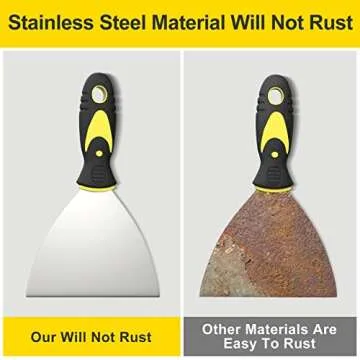 Rerdeim 5Pcs Putty Knife, Set, 1" 2" 3" 4" 5" Scraper, Spackle Knife, Paint Scraper, Scraper Tool, No Rusting, Perfect For Repairing Drywall, Removing Wallpaper, Mud, Plaster Scraping